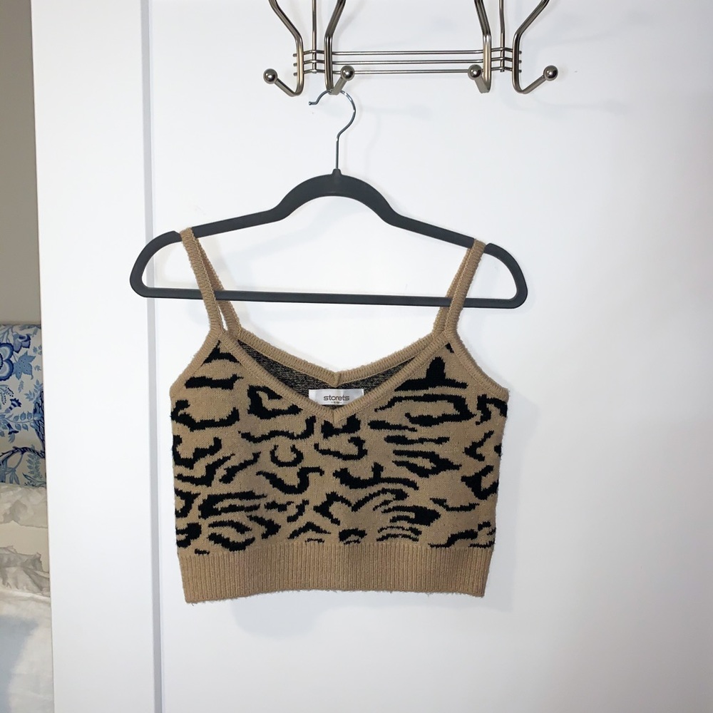 NWOT | Storets Anna Leopard Knit Bustier | SZ Sm - Picture 2 of 4